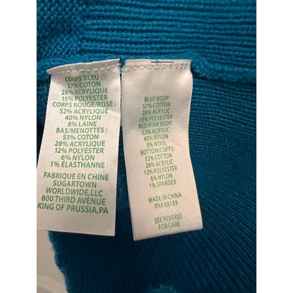 Lilly Pulitzer Dopamine Dressing Robena V-Neck M sweater Teal Bay striped bobble - Picture 6 of 9